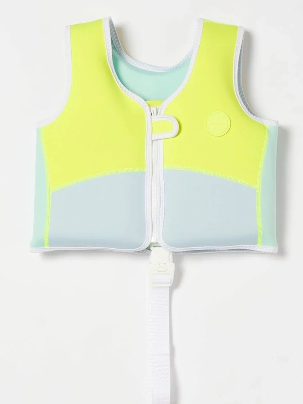 Kids Swim Safety Vest - Neon Yellow & Light Blue (2-3T)
